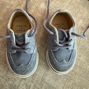 Janie and Jack Charcoal Kids Dress Shoes